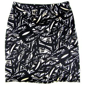 SALE! Abstract Black White Midi Knee Skirt